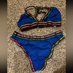 Blue bikini